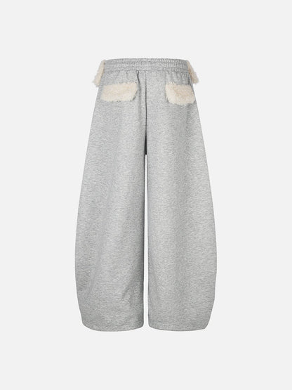 Star Embroidered Baggy Barrel Sweatpants Grey - Aelfric Eden