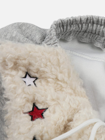 Star Embroidered Baggy Barrel Sweatpants Grey - Aelfric Eden
