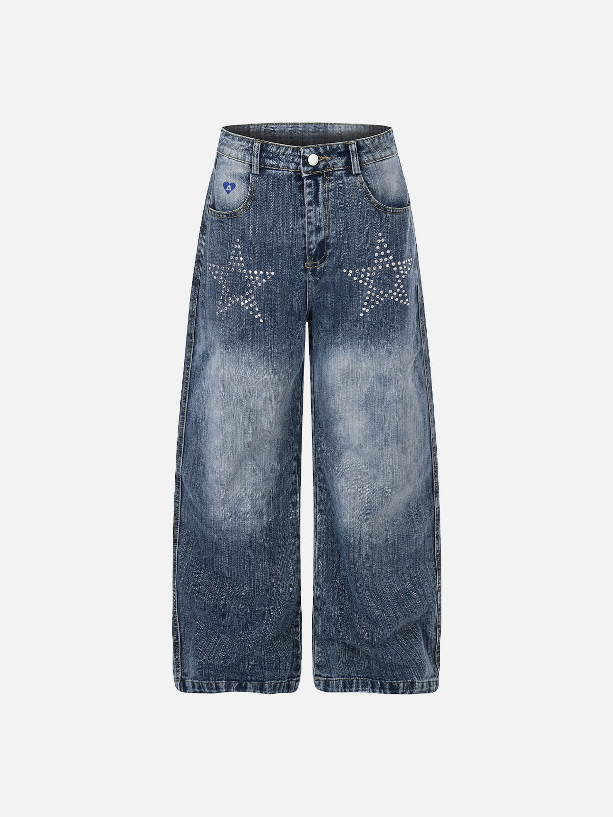 Rhinestone Star Jeans Blue - Aelfric Eden