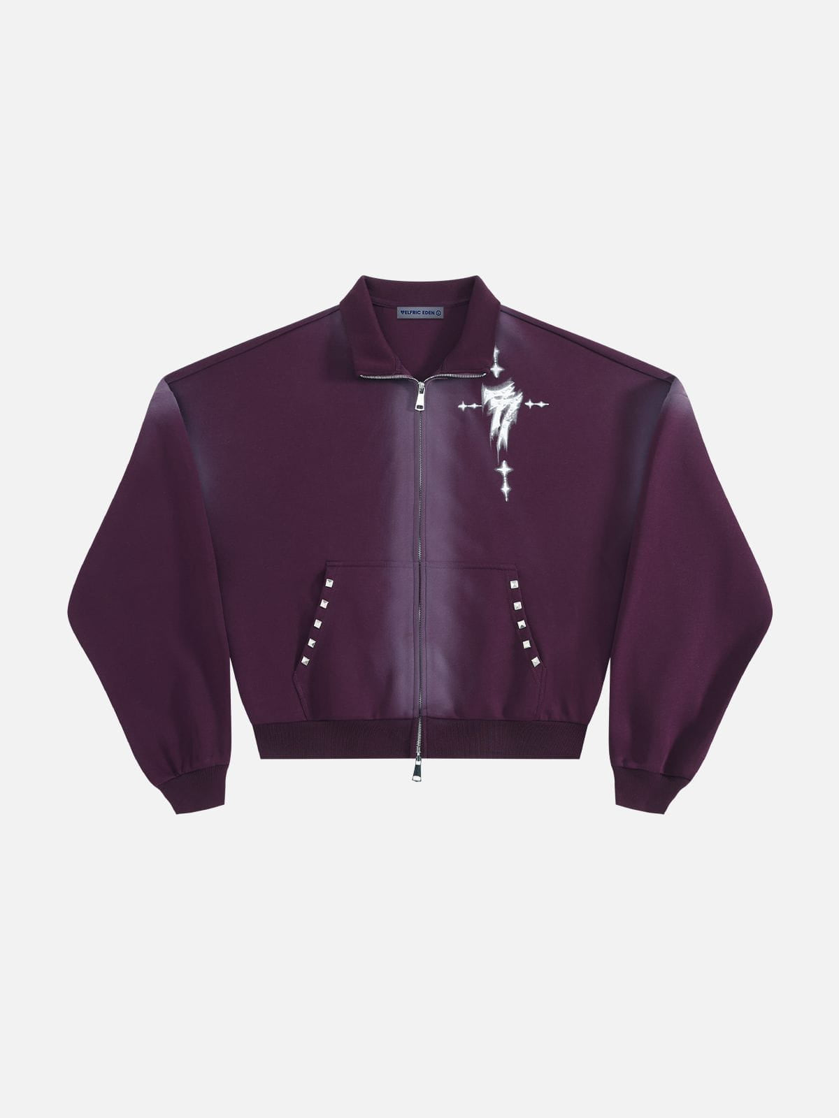 Boxy Studded Jacket Purple - Aelfric Eden