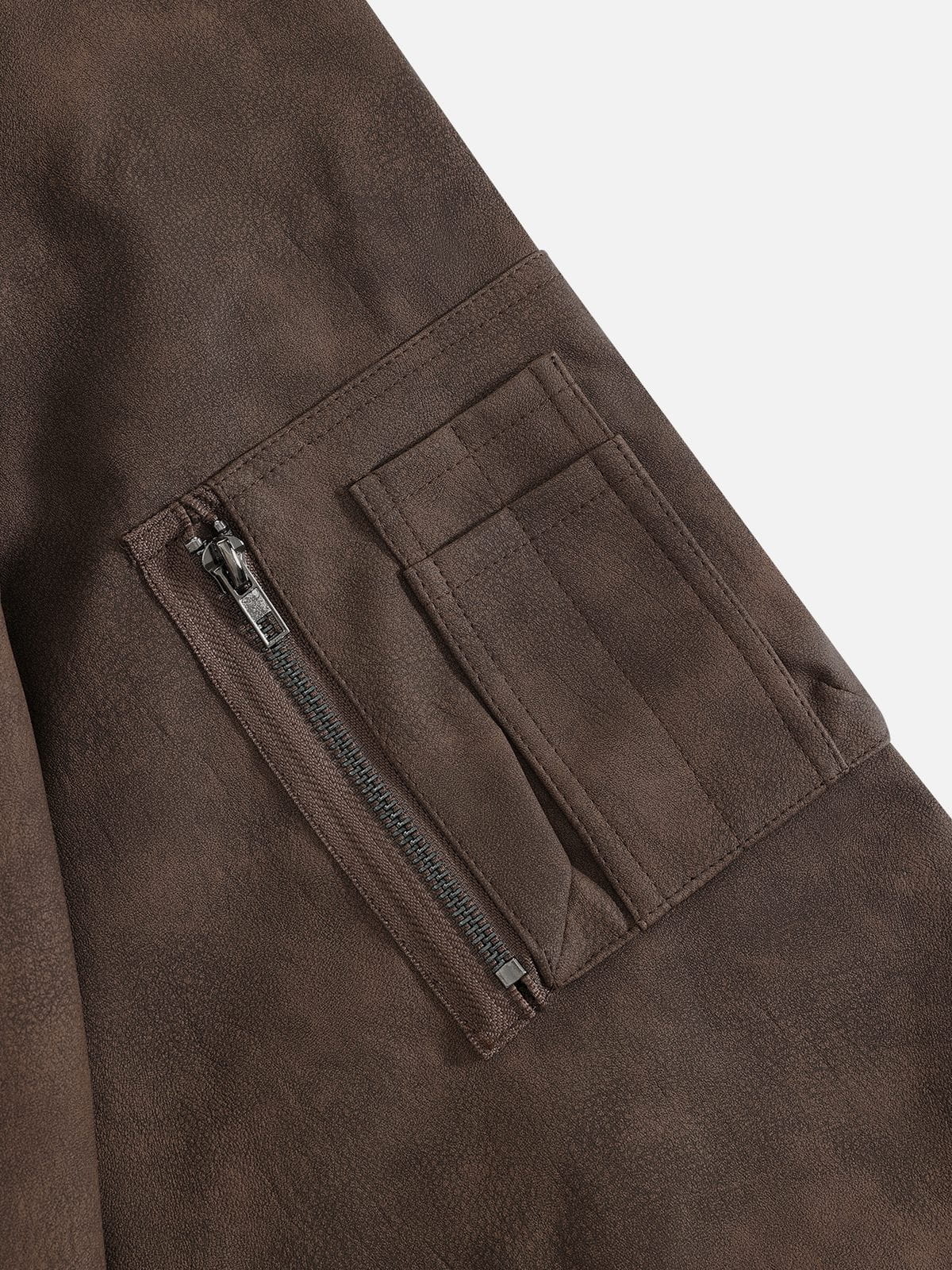 Aelfric EdenTwo Layered Faux Suede Jacket Brown - Aelfric Eden