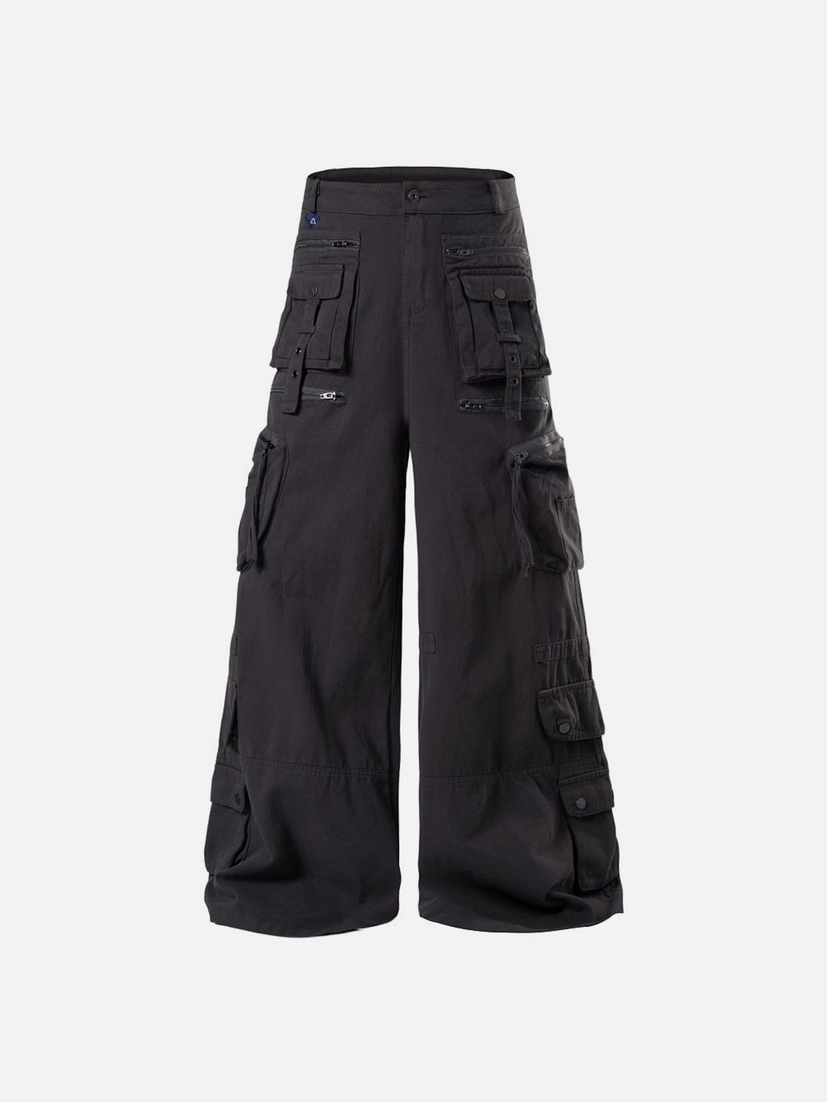 Multi Pocket Baggy Pants Black - Aelfric Eden