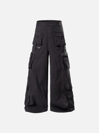 Multi Pocket Baggy Pants Black - Aelfric Eden