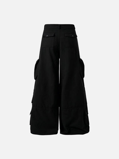 Multi Pocket Baggy Pants Black - Aelfric Eden