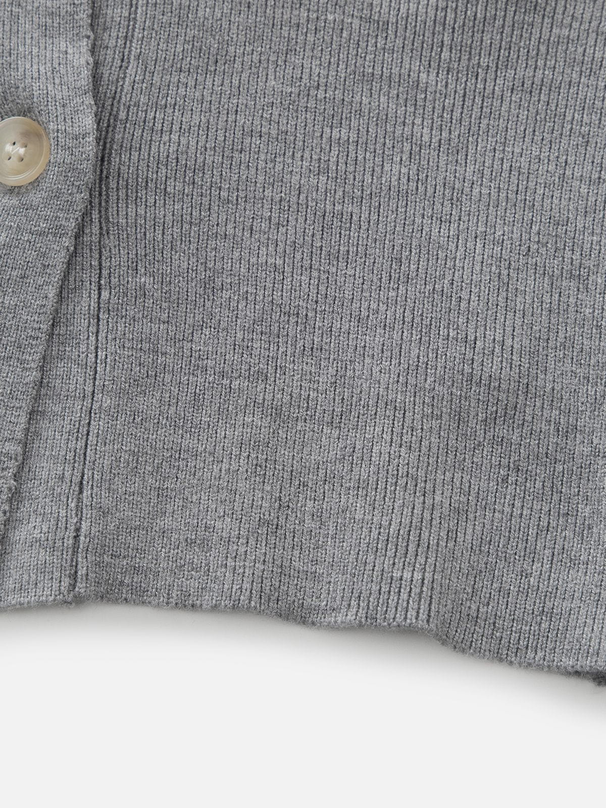Collared Gingham Trim Cardigan Grey - Aelfric Eden