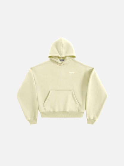 Boxy Fleece Pullover Hoodie Yellow - Aelfric Eden