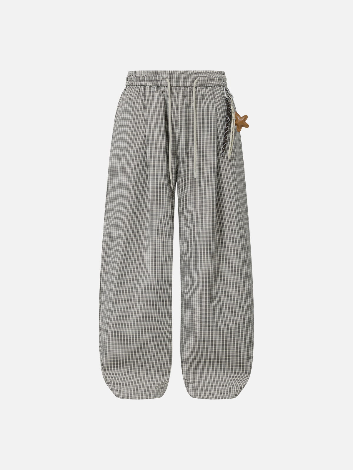 Plaid Charm Baggy Sweatpants Dark Blue - Aelfric Eden