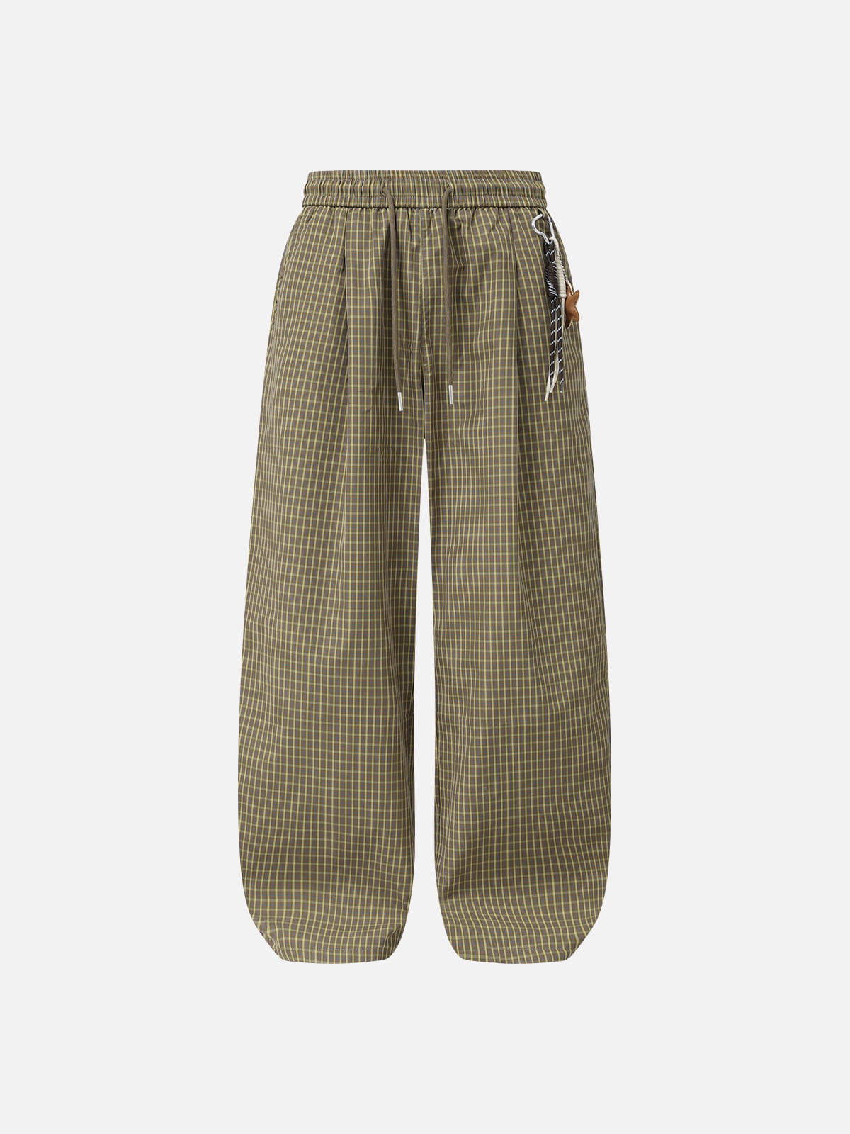 Plaid Charm Baggy Sweatpants Dark Blue - Aelfric Eden
