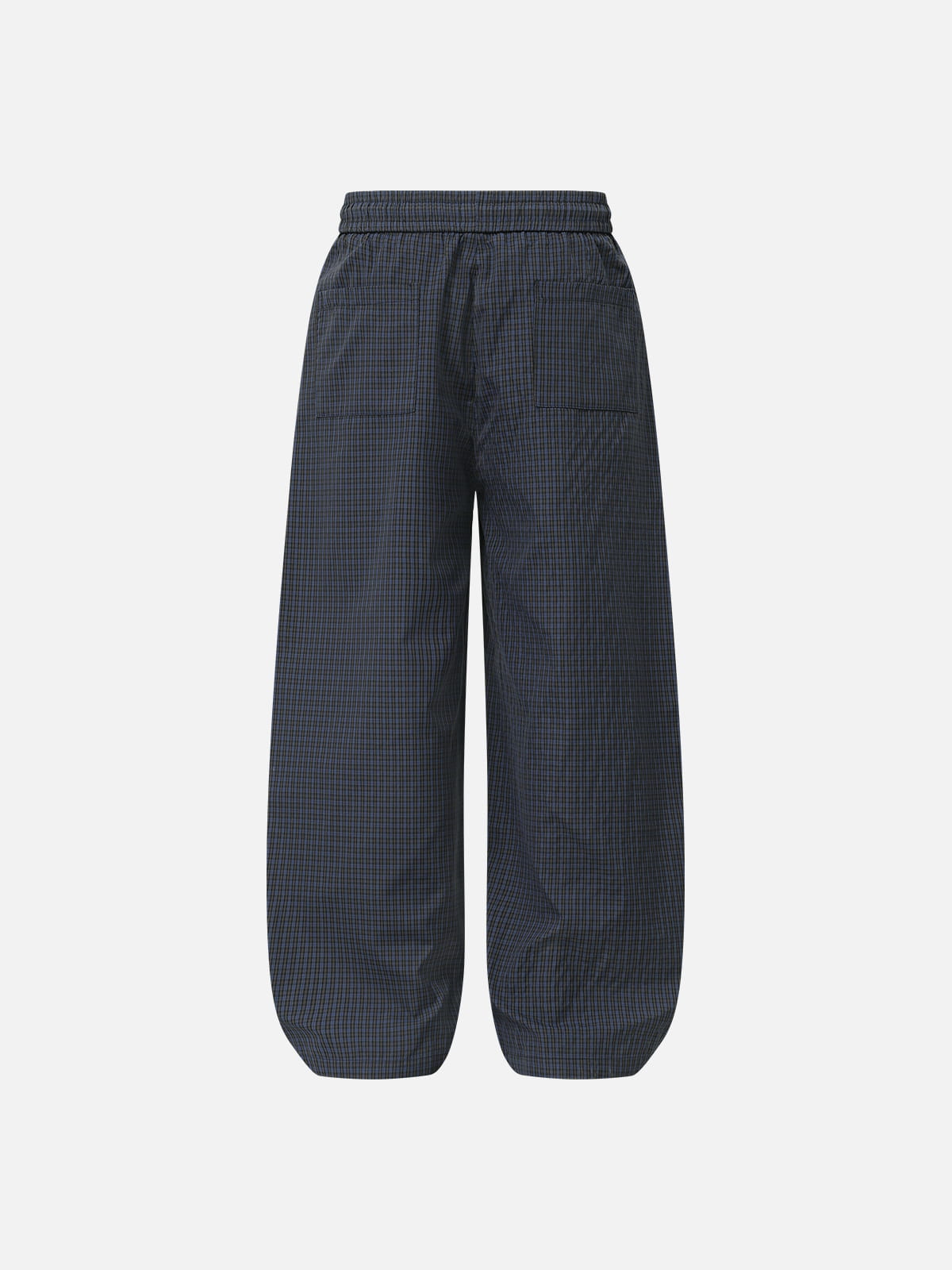 Plaid Charm Baggy Sweatpants Dark Blue - Aelfric Eden