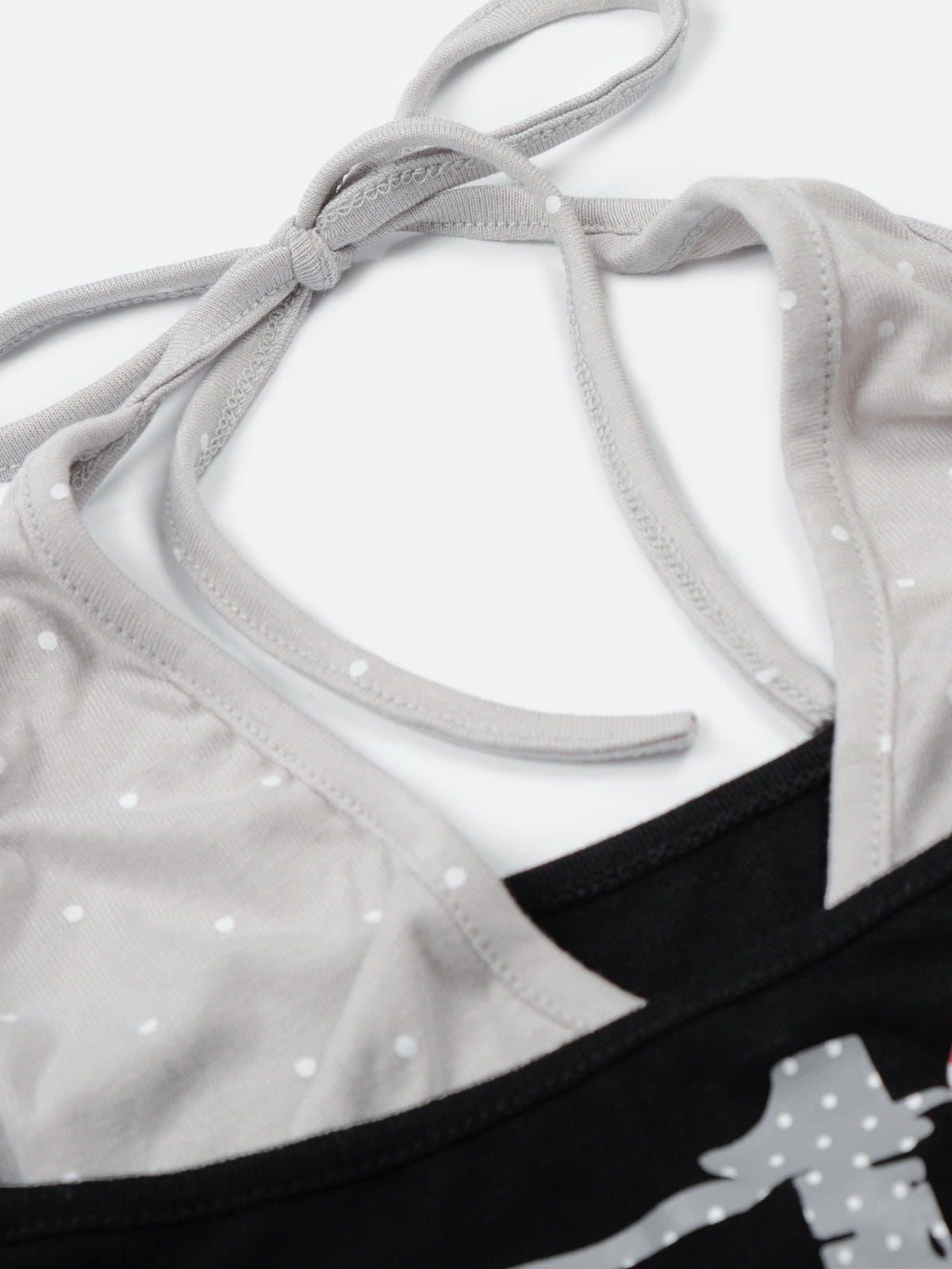 Halter Layered Baby Tee Black - Aelfric Eden