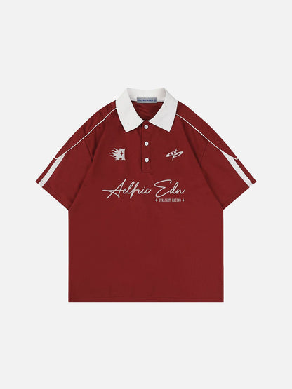Sporty Polo Soccer Jersey Red - Aelfric Eden