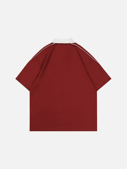 Sporty Polo Soccer Jersey Red - Aelfric Eden