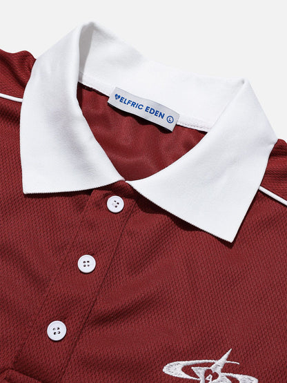 Sporty Polo Soccer Jersey Red - Aelfric Eden