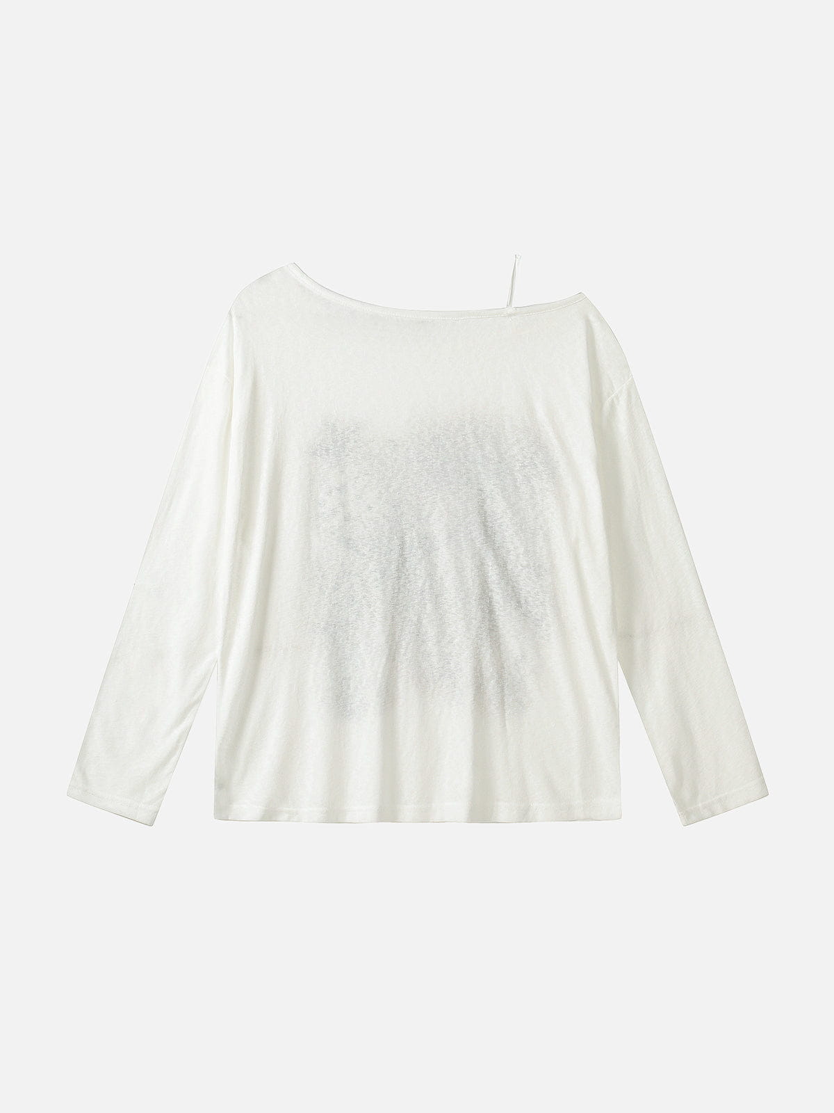Star Collage Off-The-Shoulder Long Sleeve Tee White - Aelfric Eden