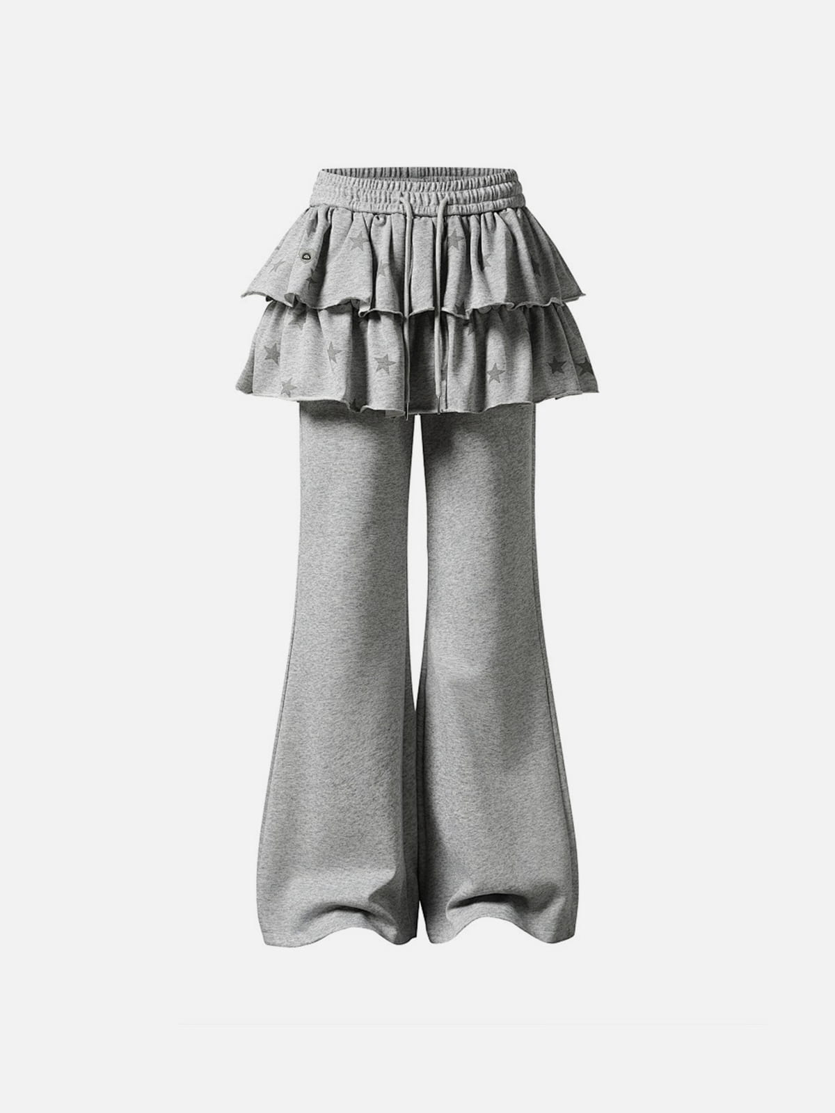 Star Ruffle Bootcut Sweatpants Grey - Aelfric Eden