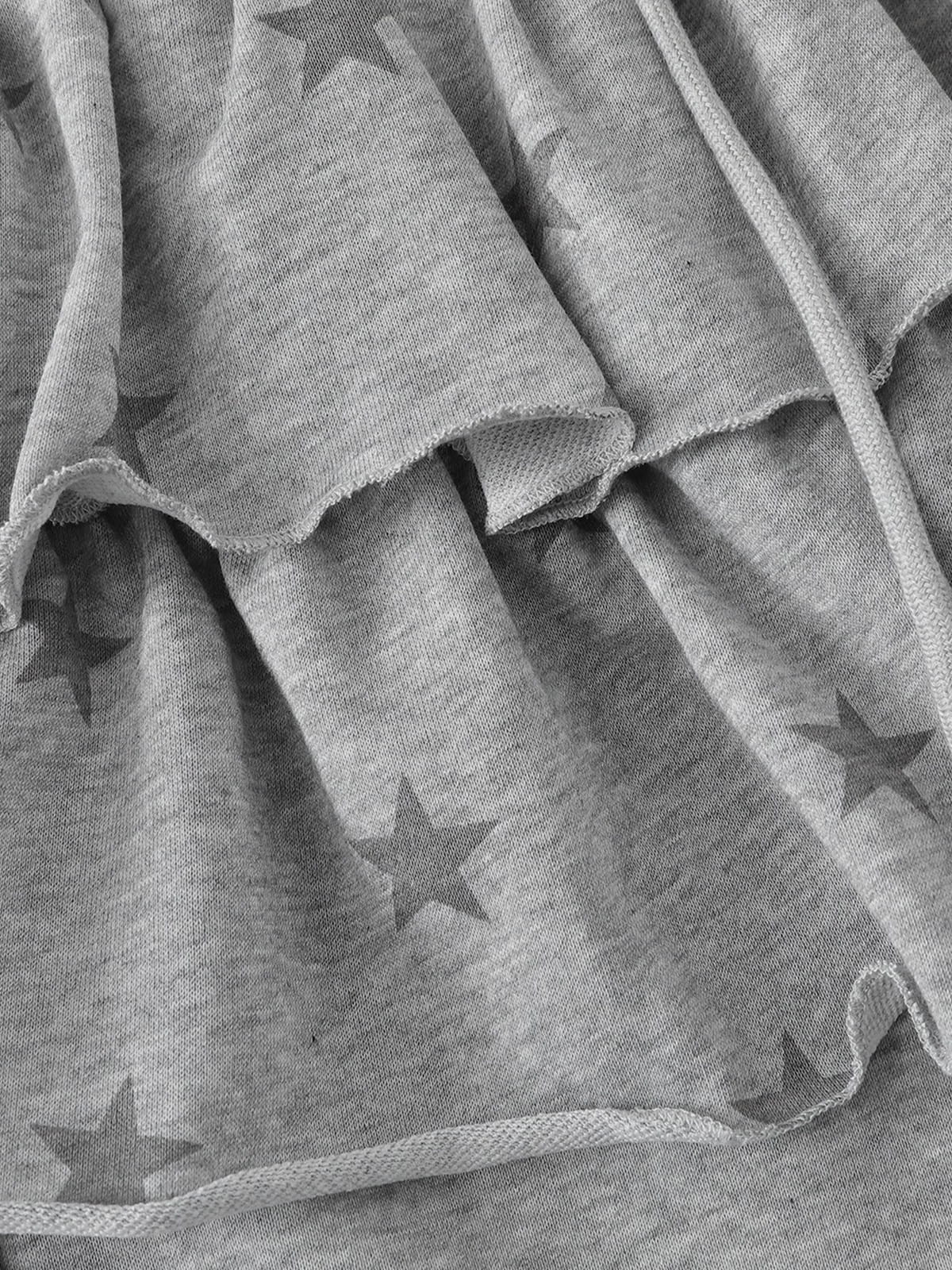 Star Ruffle Bootcut Sweatpants Grey - Aelfric Eden