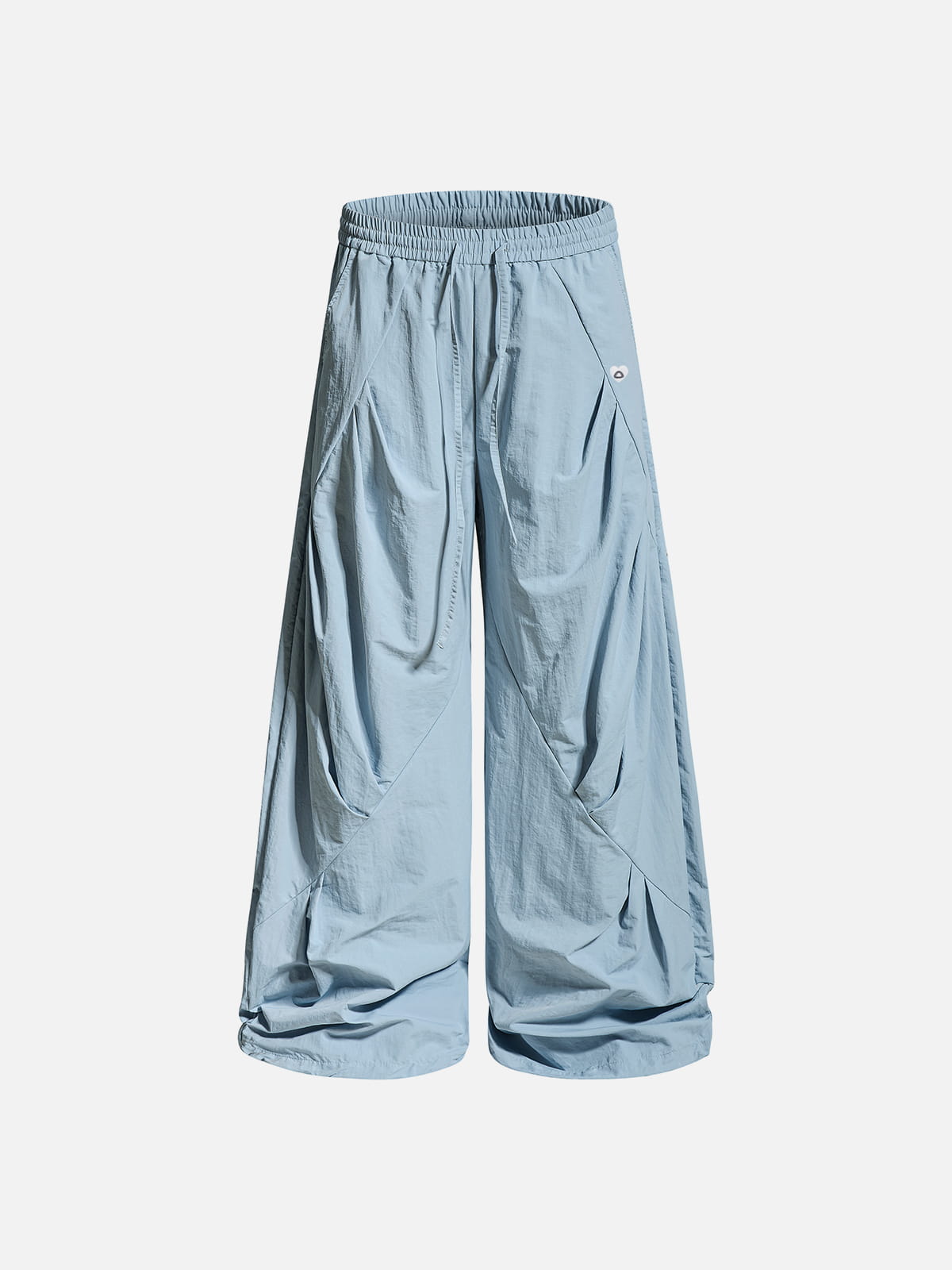 Pleated Panel Baggy Barrel Pants Blue - Aelfric Eden