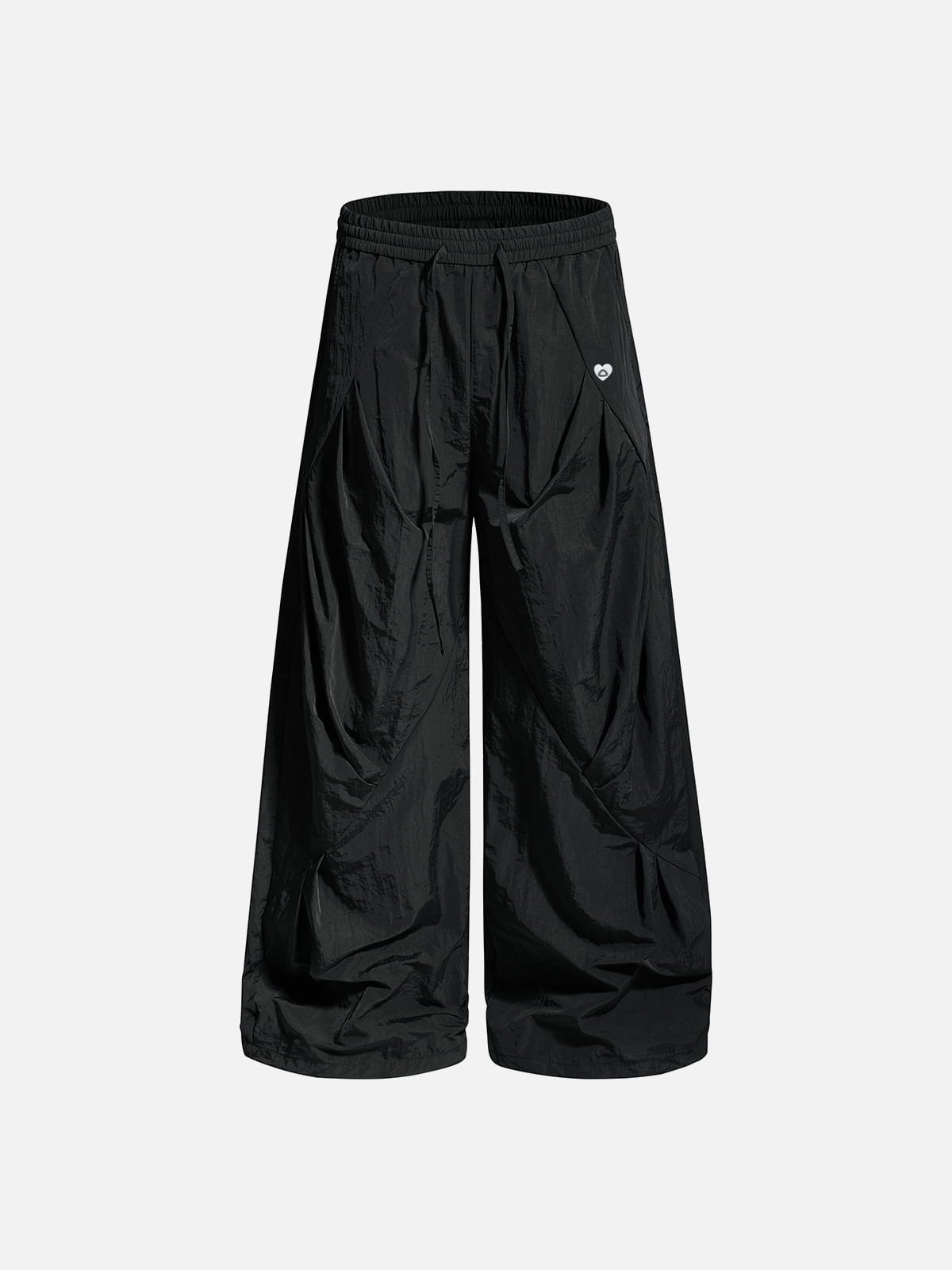 Pleated Panel Baggy Barrel Pants Blue - Aelfric Eden