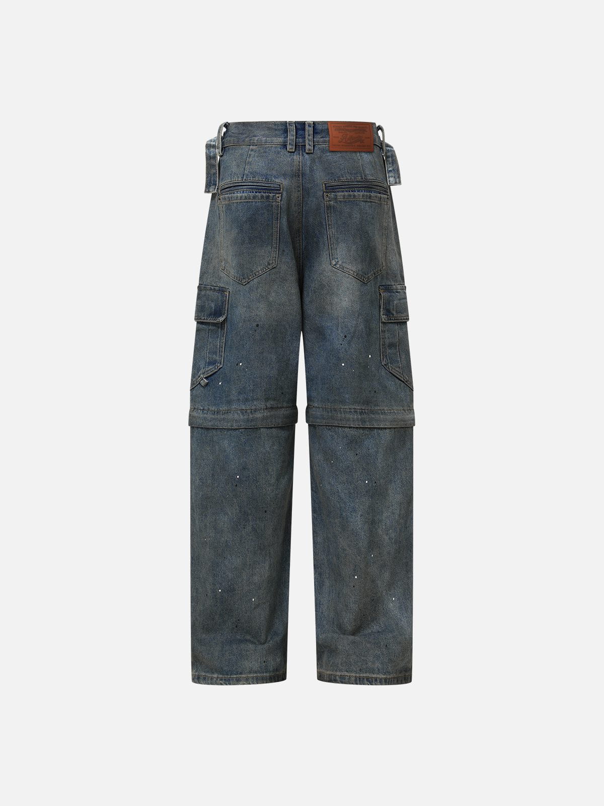 Paint Splatter Multi Pocket Jeans Blue - Aelfric Eden