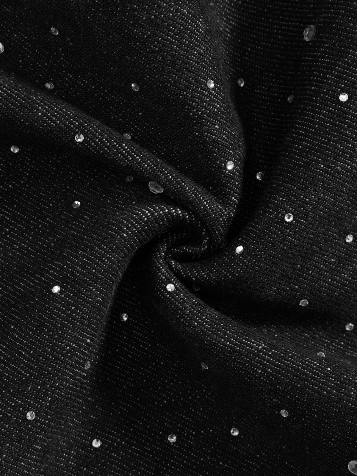 Rhinestone Star Baggy Jeans Black - Aelfric Eden