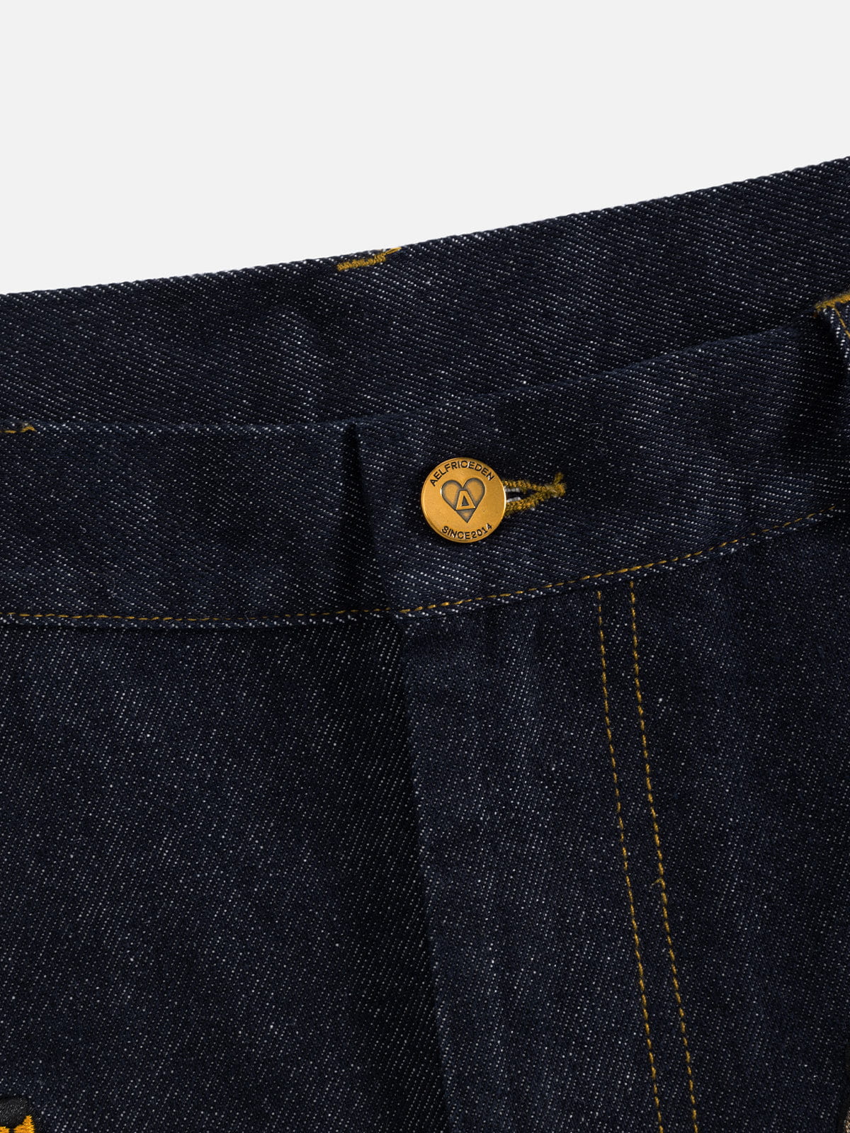 Dachshund Embroidered Baggy Jeans Blue - Aelfric Eden