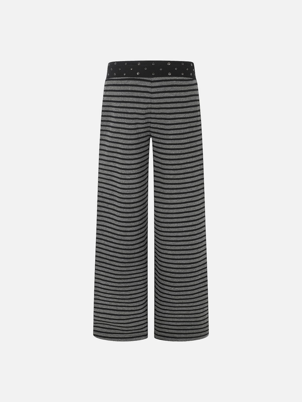 Studded Stripe Baggy Sweatpants Black - Aelfric Eden