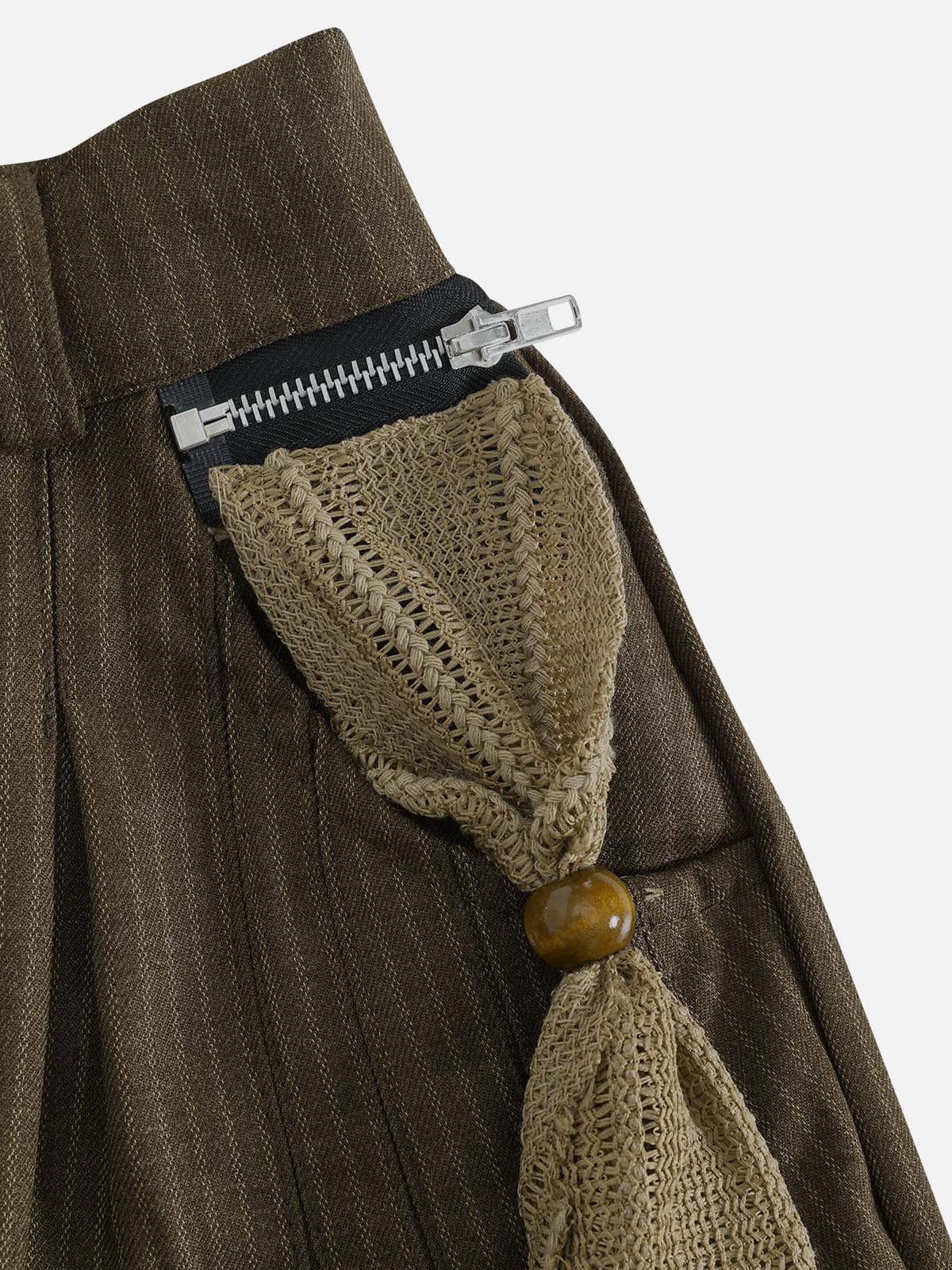 Pinstripe Tie Pants Brown - Aelfric Eden
