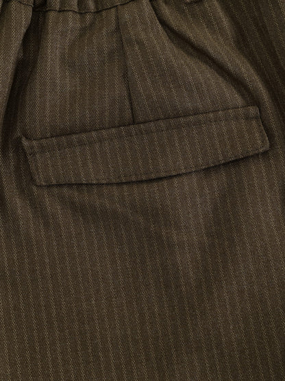 Pinstripe Tie Pants Brown - Aelfric Eden
