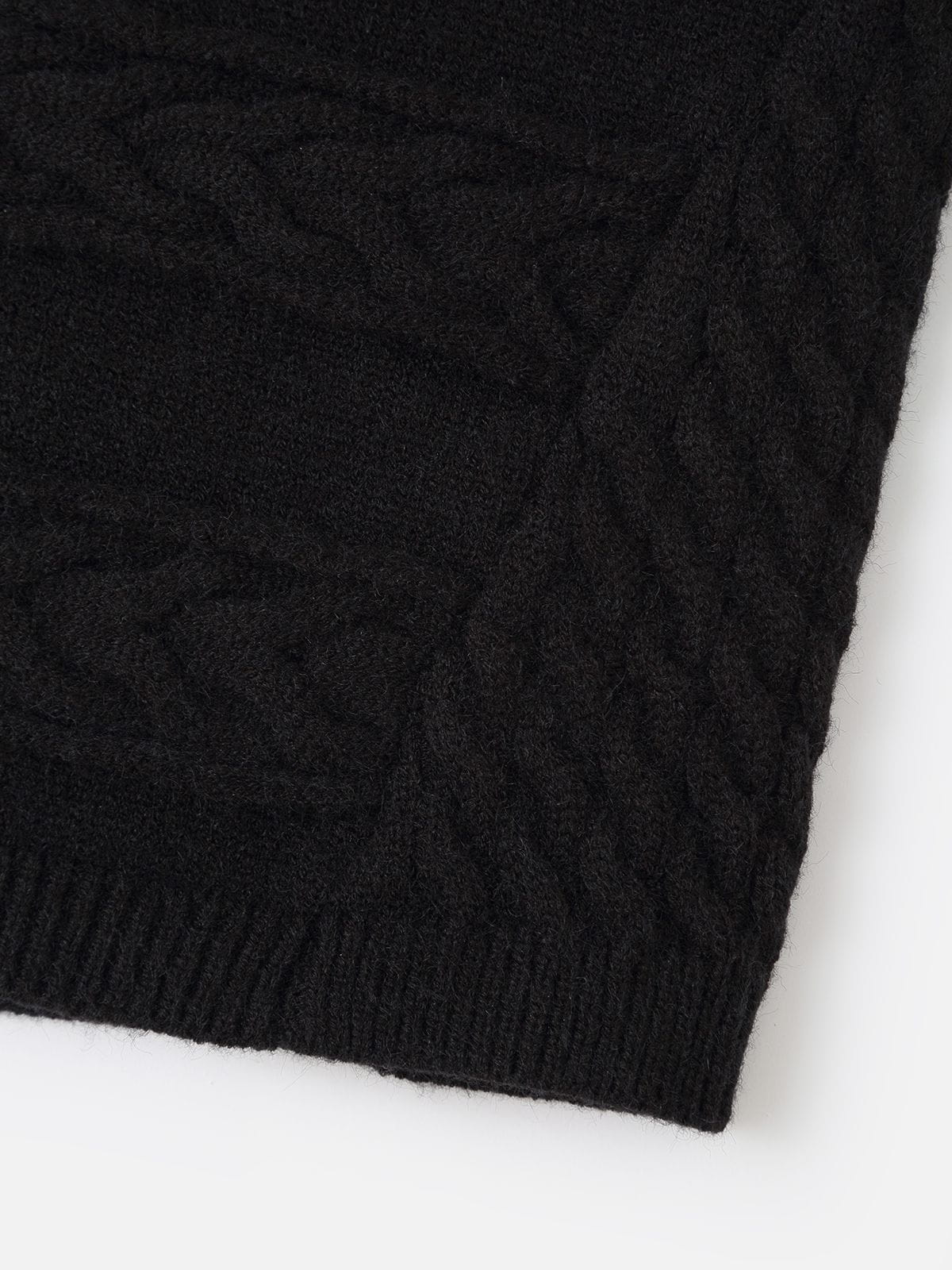 Cable Knit Napoleon Cardigan Black - Aelfric Eden