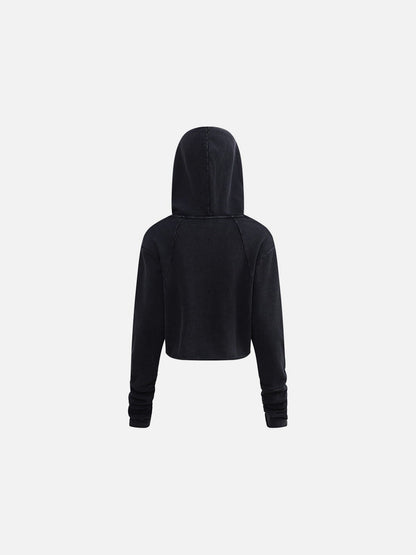 V-Neck Pullover Hoodie Black - Aelfric Eden