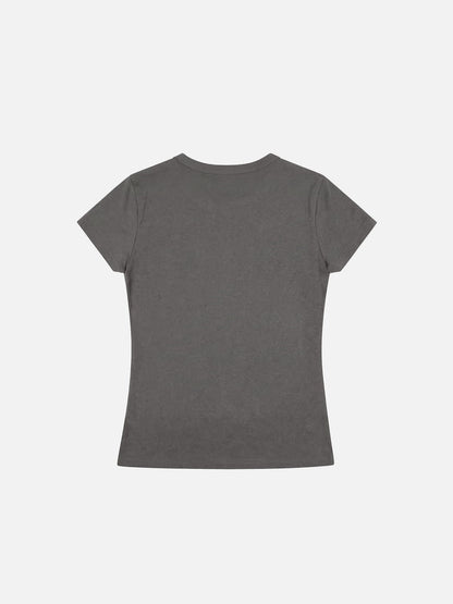 Cat Airbrush Baby Tee Grey - Aelfric Eden