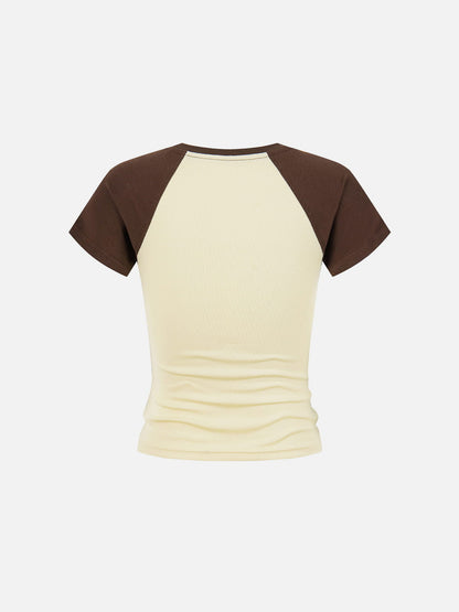 Sketch Raglan Baby Tee Yellow - Aelfric Eden