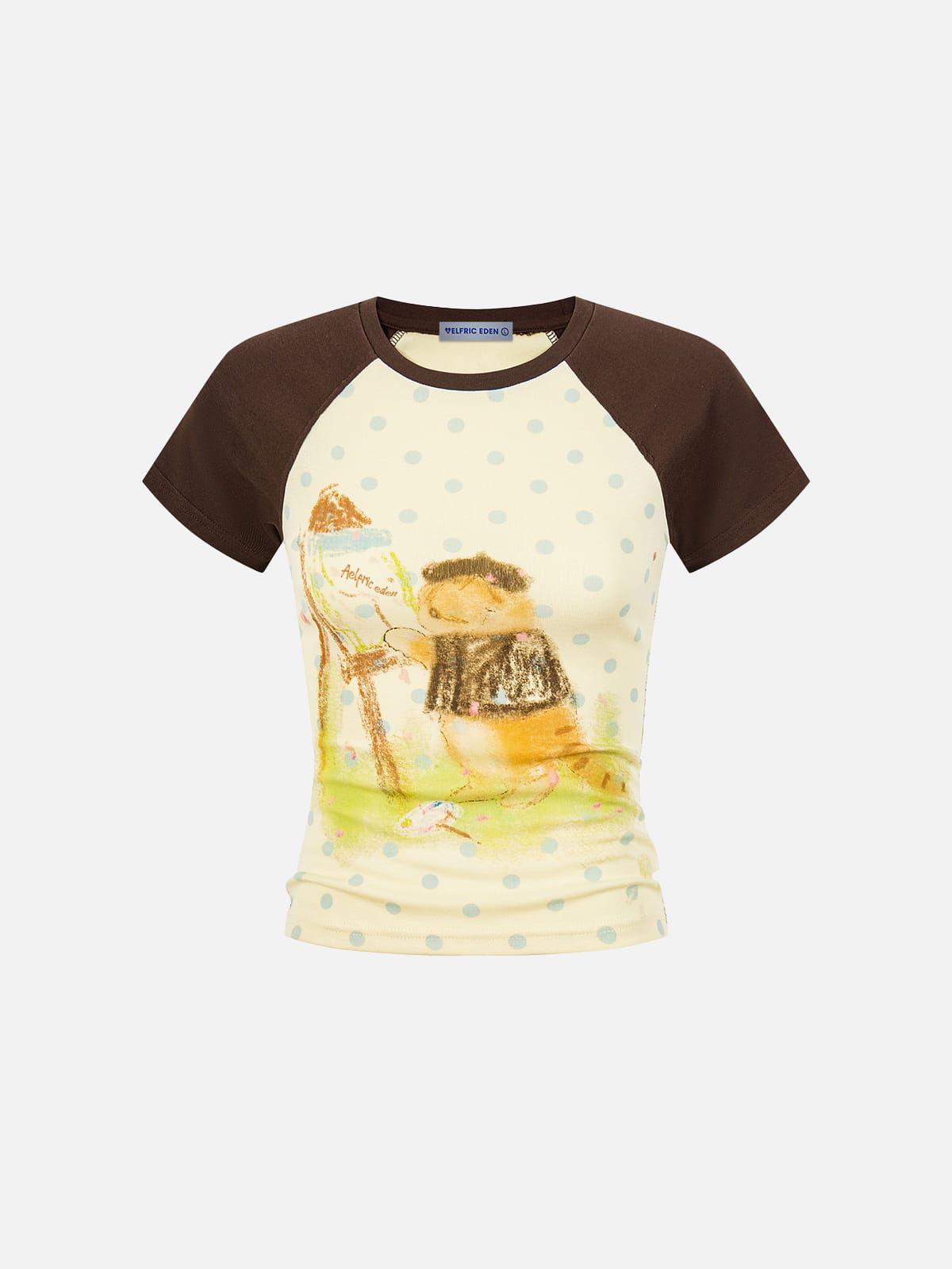 Sketch Raglan Baby Tee Yellow - Aelfric Eden