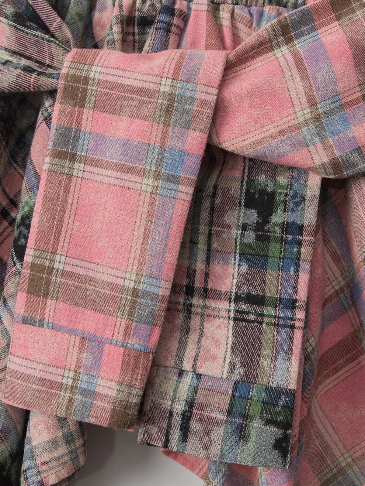 Tie Dye Plaid Skirt Pink - Aelfric Eden