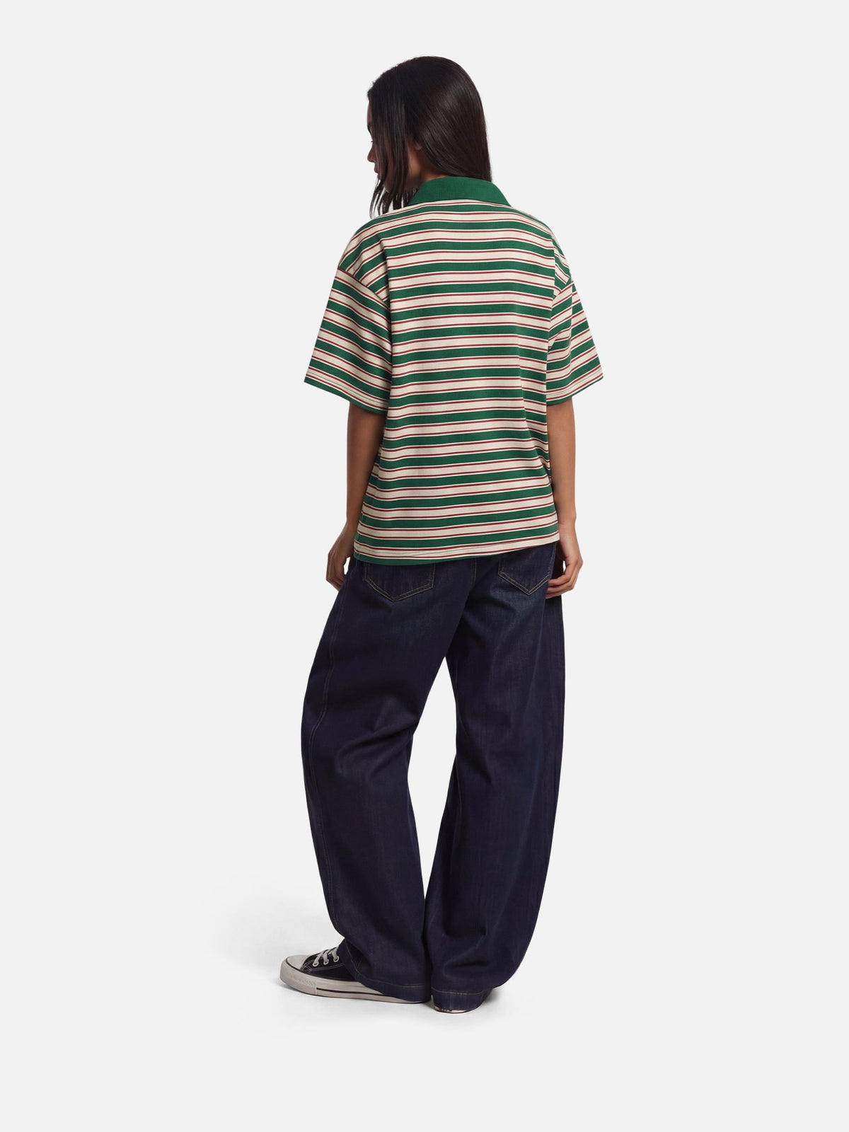 Stripe Polo Tee Green - Aelfric Eden