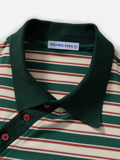 Stripe Polo Tee Green - Aelfric Eden