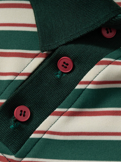 Stripe Polo Tee Green - Aelfric Eden
