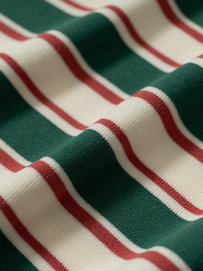 Stripe Polo Tee Green - Aelfric Eden
