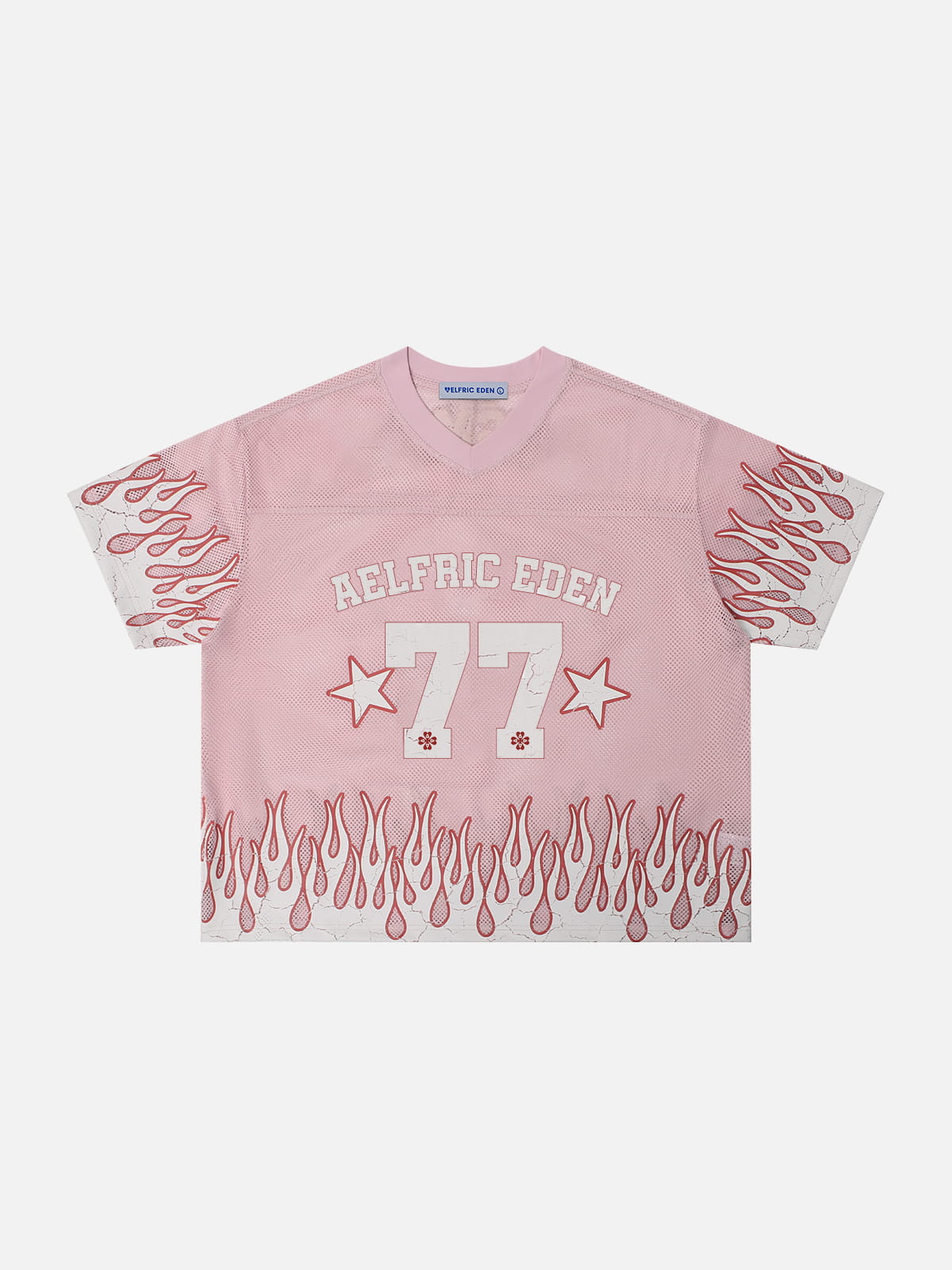 Boxy Flame 77 Jersey Tee Pink - Aelfric Eden