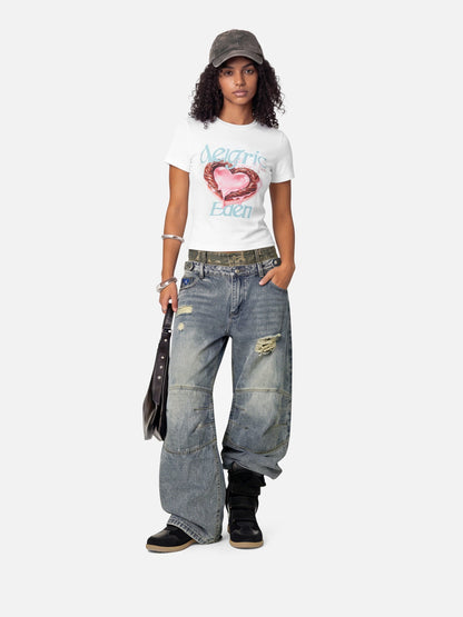 Sweet Heart Baby Tee White - Aelfric Eden