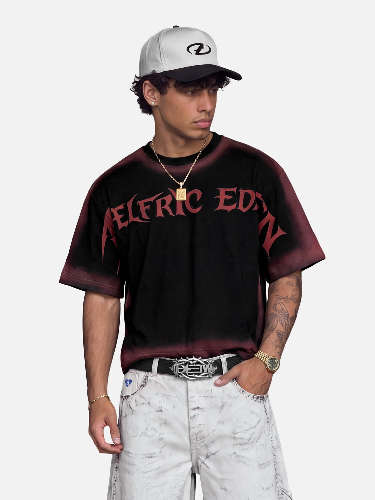 Boxy Washed Tee Black - Aelfric Eden