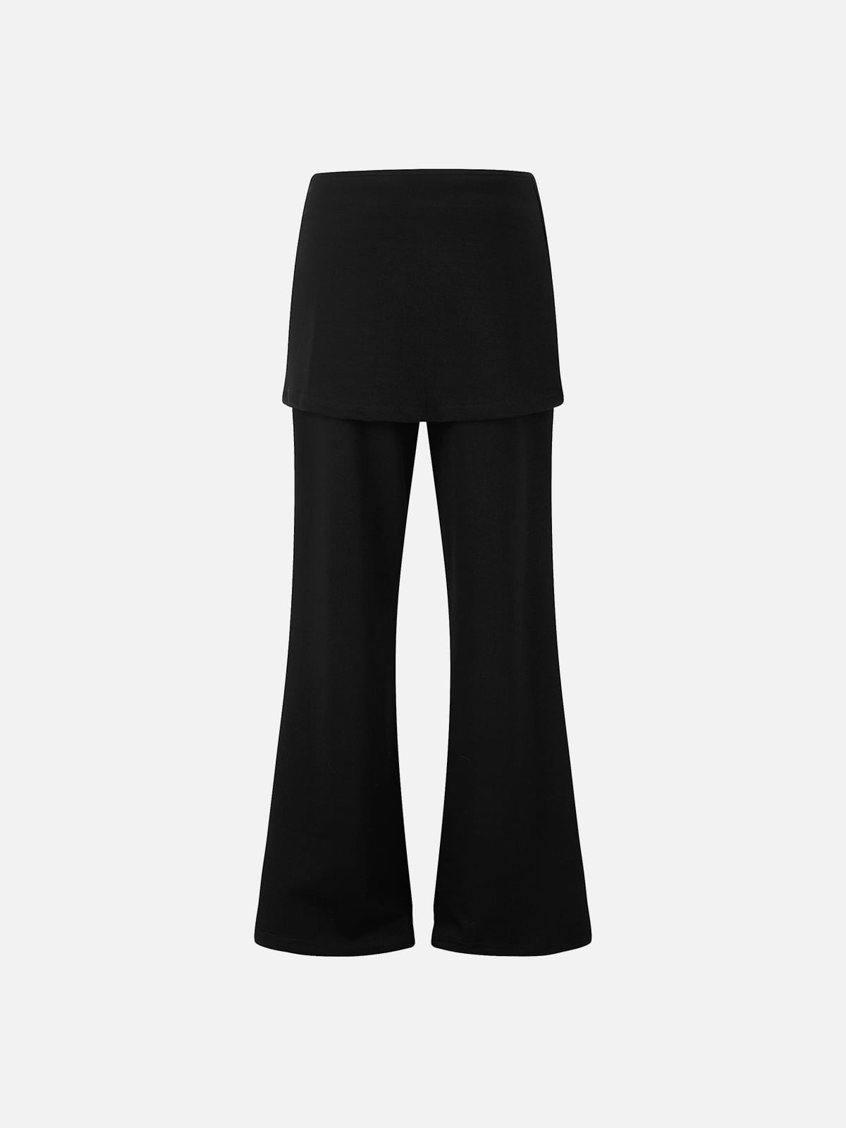 Rhinestone Star Skirt Bootcut Pants Black - Aelfric Eden