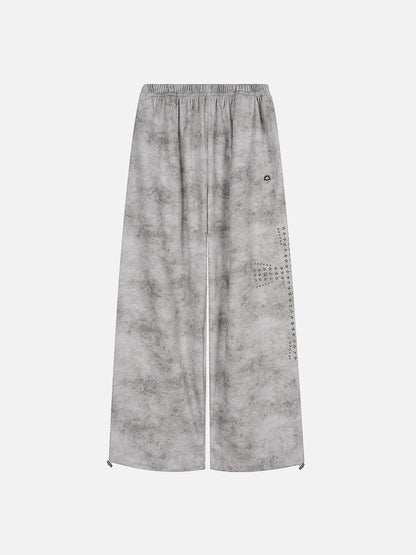 Tie Dye Studded Sweatpants Grey - Aelfric Eden