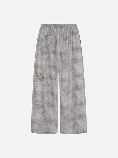 Tie Dye Studded Sweatpants Grey - Aelfric Eden