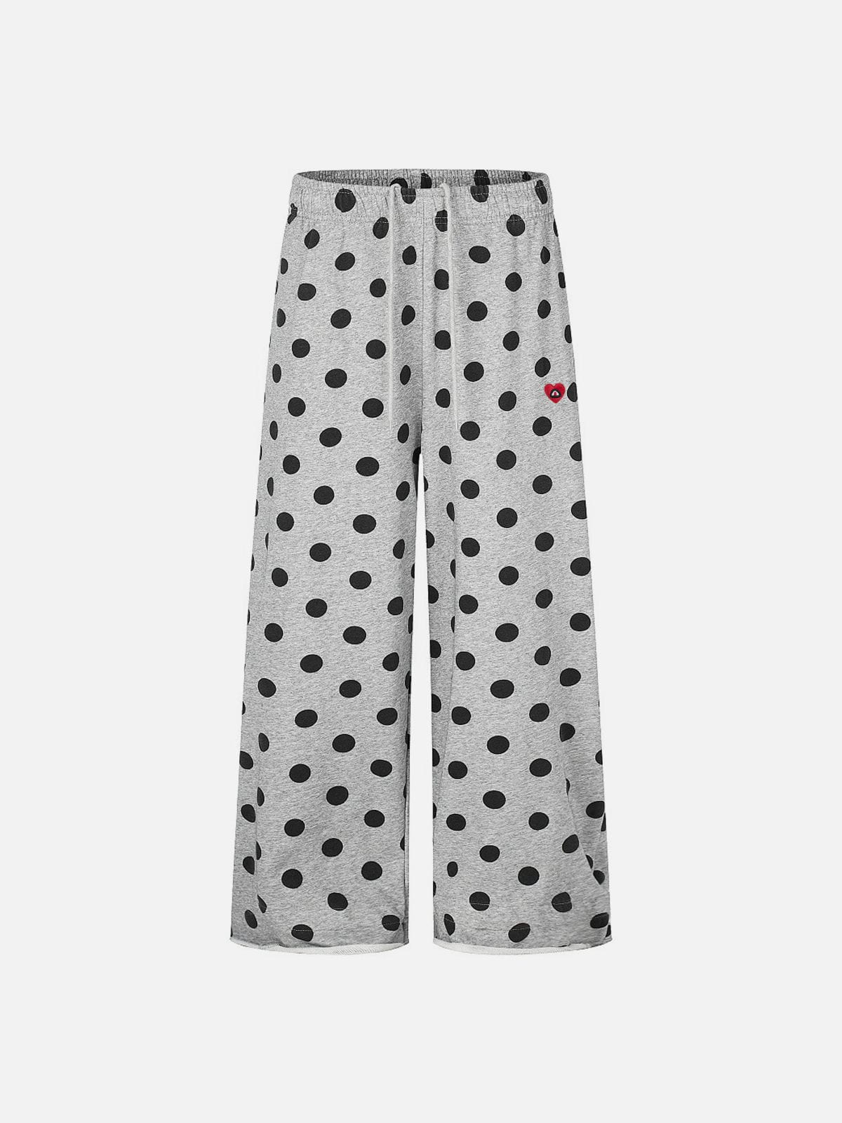 Polka Dot Sweatpants Grey - Aelfric Eden