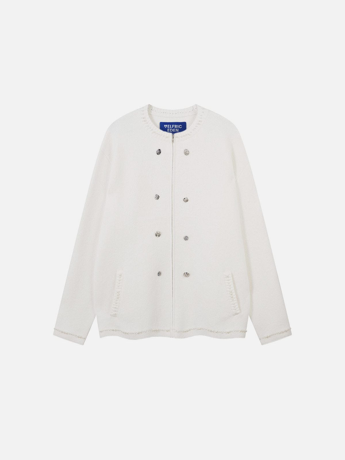 Pearl Trim Cardigan Black - Aelfric Eden