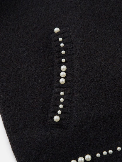 Pearl Trim Cardigan Black - Aelfric Eden