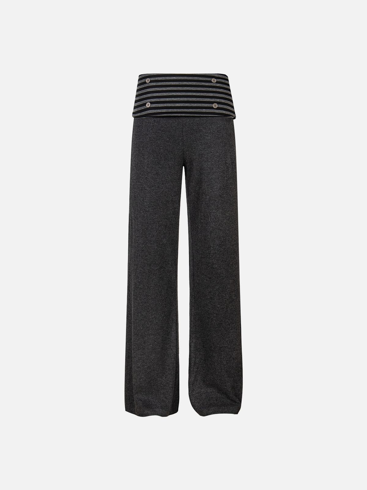 Detachable Striped Pants Grey - Aelfric Eden