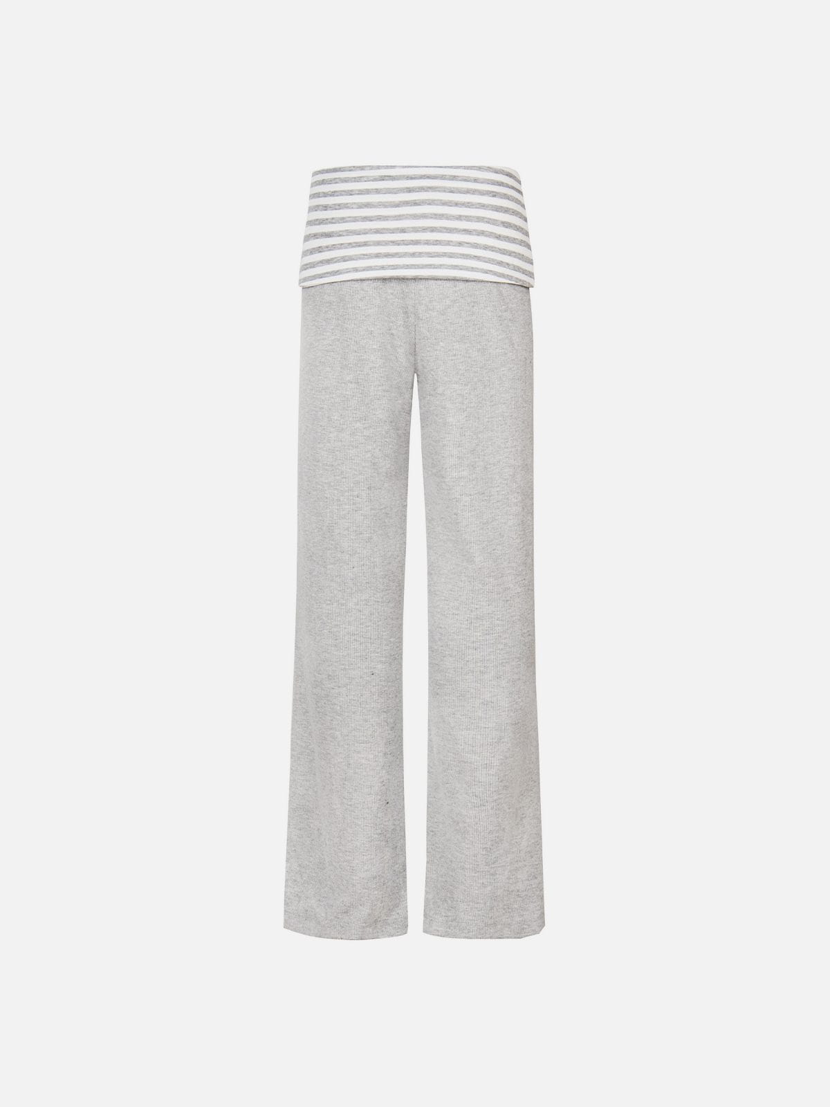 Detachable Striped Pants Grey - Aelfric Eden