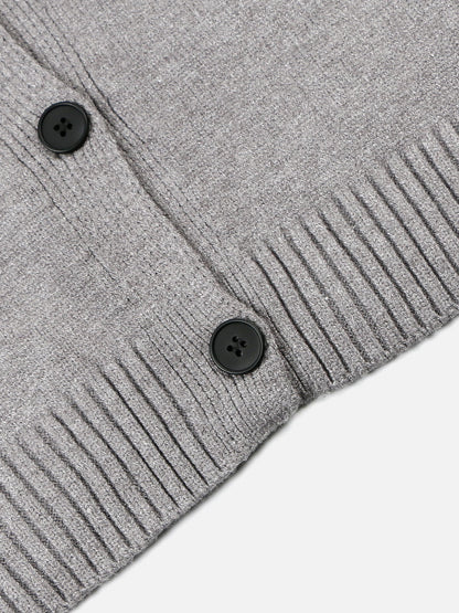 Animal Jacquard Cardigan Grey - Aelfric Eden